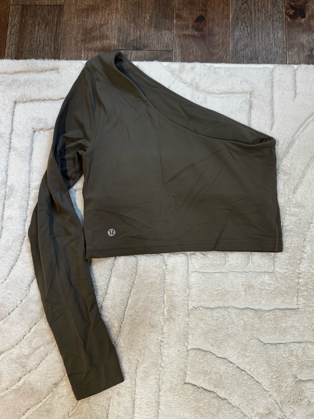 lululemon athletica One-Shoulder Long Sleeve Top in Olive